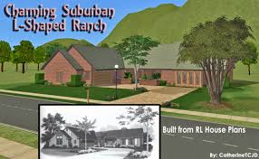 l shaped 1 story suburban ranch built