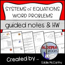 Equations Word Problems Guided Notes