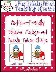 Autism Friendly Behavior Management Puzzle Token Charts
