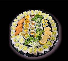 Sushi Party Platter 35 55 Sushi Roll Sampler Platter 64pc 40 Great  gambar png