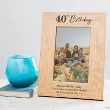 personalised 40th birthday photo frame