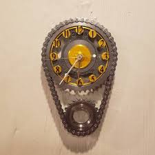 Chevy Gold Gear Wall Clock Steampunk