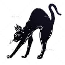 In hindu families, one bread is given to a dog on daily basis to get peace, prosperity in the family. Black Cat Silhouette Portrait With Arched Back Cat Black Silhouette Arched Black Cat Silhouette Cat Silhouette Silhouette Portrait