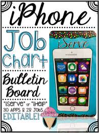 Editable Iphone Job Chart Bulletin Board