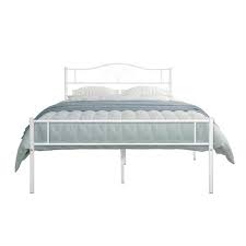 Full Size Double White Metal Bed Frame