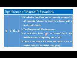 Significance Of Maxwell S Equations