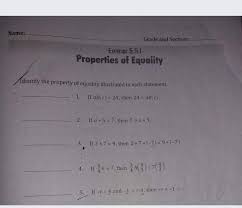 Properties Of Equality Brainly Ph