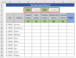 how to calculate annual leave in excel