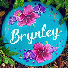 flowers stepping stone customized and
