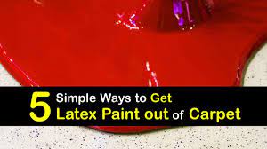 get latex paint out of carpet