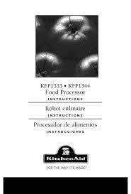 kitchenaid kfp1333 instructions manual