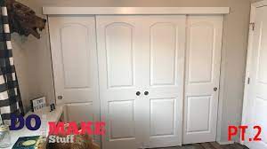 diy sliding closet doors part 2 easy