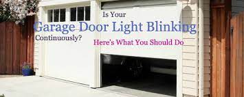 garage door light blinking continuously