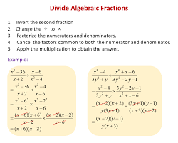 Dividing Algebraic Fractions Solutions