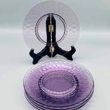 Purple Glass Dinnerware Plates For
