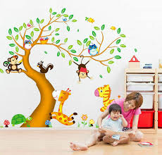 Animals Tree Monkey Removable Nursery