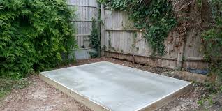 how to build a concrete shed base the