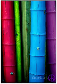 Painted Bamboo Fence Painted Bamboo