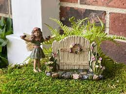 Thelittlehedgerow Miniature Fairy Garden Gate Opens And Closes Miniature Fairy Figurine With Birds Fairy Garden Accessories Fairy Garden Miniatures