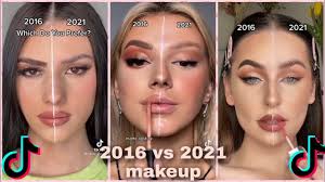 2016 vs 2021 makeup trends tiktok