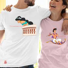 aladdin disney love couple shirts
