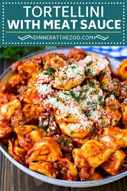 cheese tortellini in meat sauce