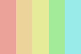 pale rainbow in the sky color palette