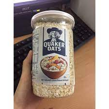 Hũ yến mạch cán dẹt cán vỡ Quaker Oats hộp 454grs - Yến mạch ông già Mỹ an  toàn cho bé ăn dặm - Yến mạch