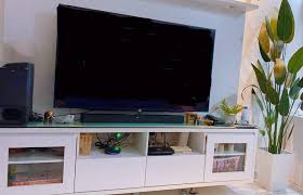 Tv Cabinets 7feet Wall Fix Green Glass
