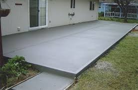 poured concrete patio