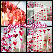 3 d heart paper garlands easy diy