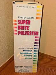 Details About Robison Anton Embroidery Super Bright Polyester Real Thread Color Card Chart