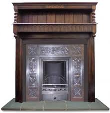 Antique Arts And Craft Oak Fireplace