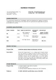 Plain Basic Resume Template Format In Word Download Simple