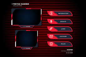 Make custom, personalised twitch and mixer panels for free and without the assistance of photoshop, gimp, or any image. Free Vector Set Of Twitch Panels With Abstract Shapes Template