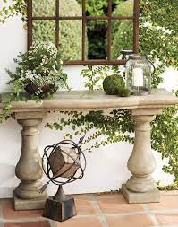 elle stonecast console table outdoor