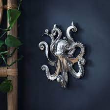 Silver Octopus Wall Hook