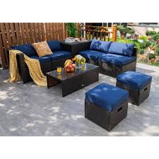 Clihome 8 Piece Wicker Patio