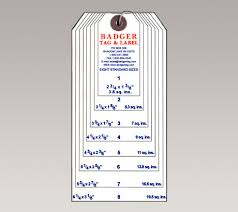 Materials Colors Sizes Badger Tag Label Corporation