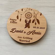 Save The Date Dreamcatcher Design Rustic Wedding Announcement
