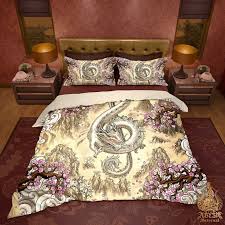 Chinese Dragon Bed Cover Duvet Or
