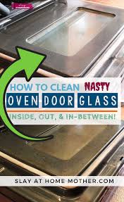 clean oven glass door cleaning