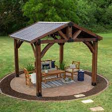 The gazebo is a wonderful space in the patio as it renders excellent shade and shelter for the dwellers, be it animals or humans in the backyard. Wooden Swing Sets Playhouses Playsets Backyard Discovery