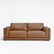 mccoy leather sofa crate barrel