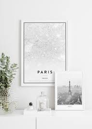 Map Of Paris Poster Paris Map Print