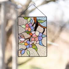 Cherry Blossom Stained Glass Window