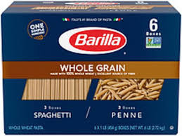 barilla whole grain spaghetti and penne