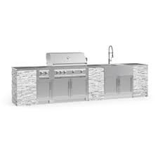 newage s signature series 149 16 in x 25 5 in x 38 44 in ng outdoor kitchen stainless steel 11 piece cabinet set with grill