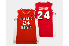 Los angeles clippers paul george figure Fresno State Bulldogs 24 Paul George Red Road College Basketball Jersey