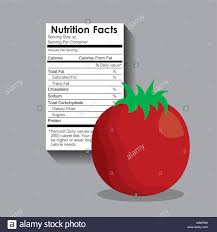 Nutrition Facts Of Tomato Label Content Template Stock